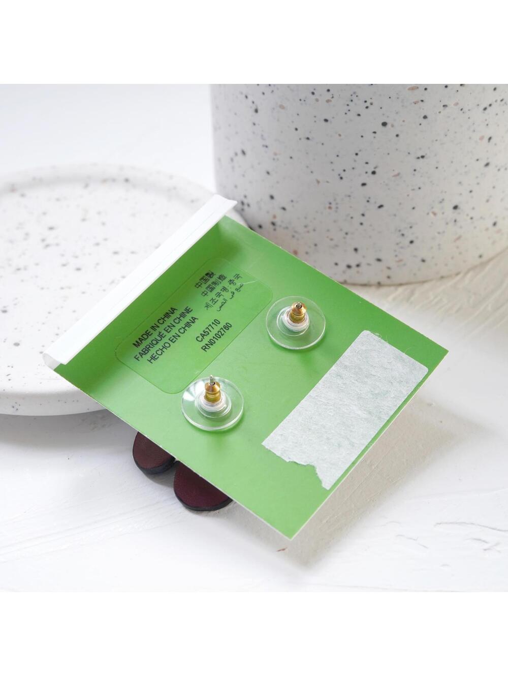 Kate Spade Blooming Bling Studded Leather Earrings - Picture 6 of 6